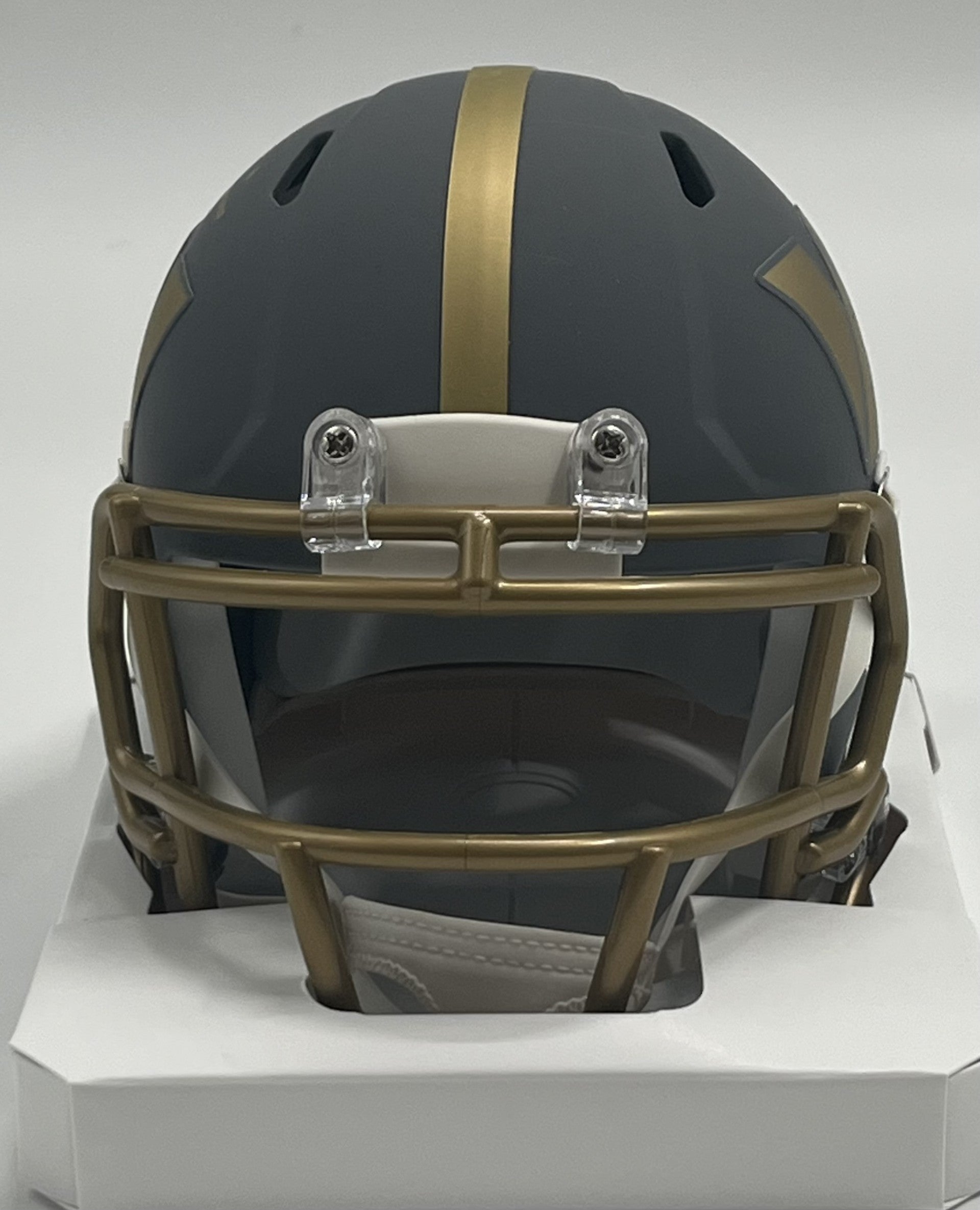 Brian Robinson Jr. Signed Commanders Slate Alternate Speed Mini Helmet (PSA)