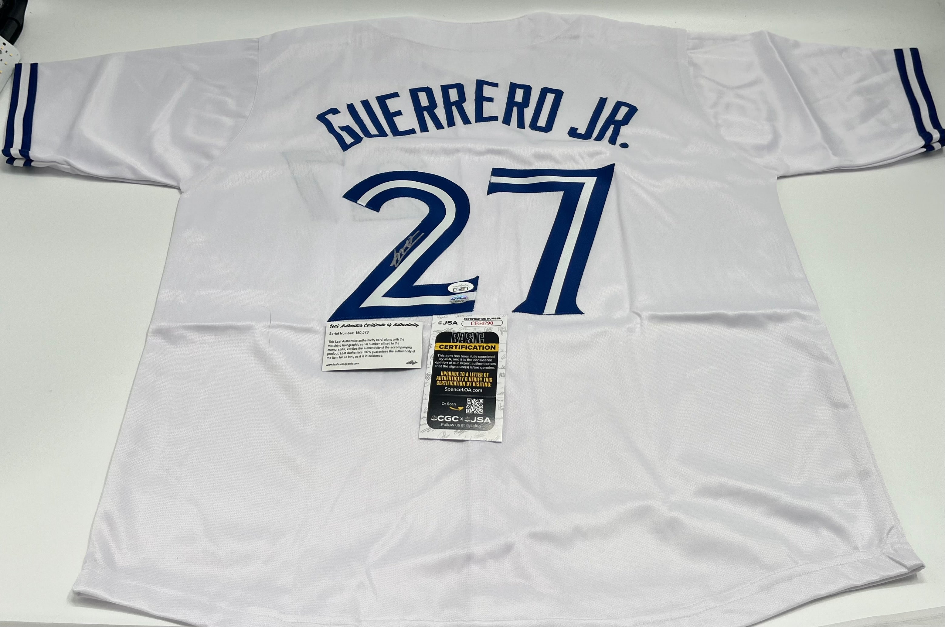 Vladimir Guerrero Jr. Signed Jersey (JSA & Leaf)