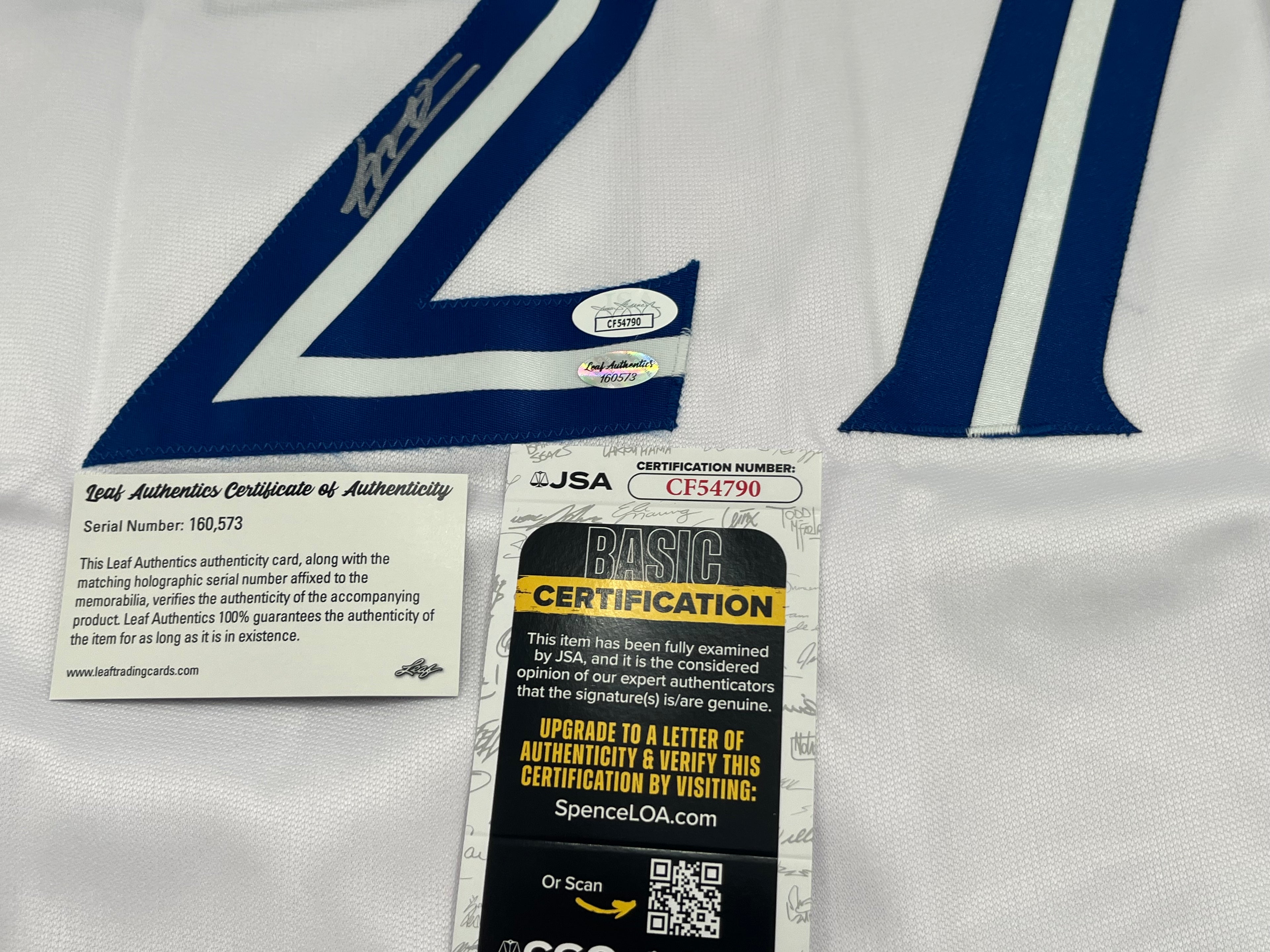 Vladimir Guerrero Jr. Signed Jersey (JSA & Leaf)