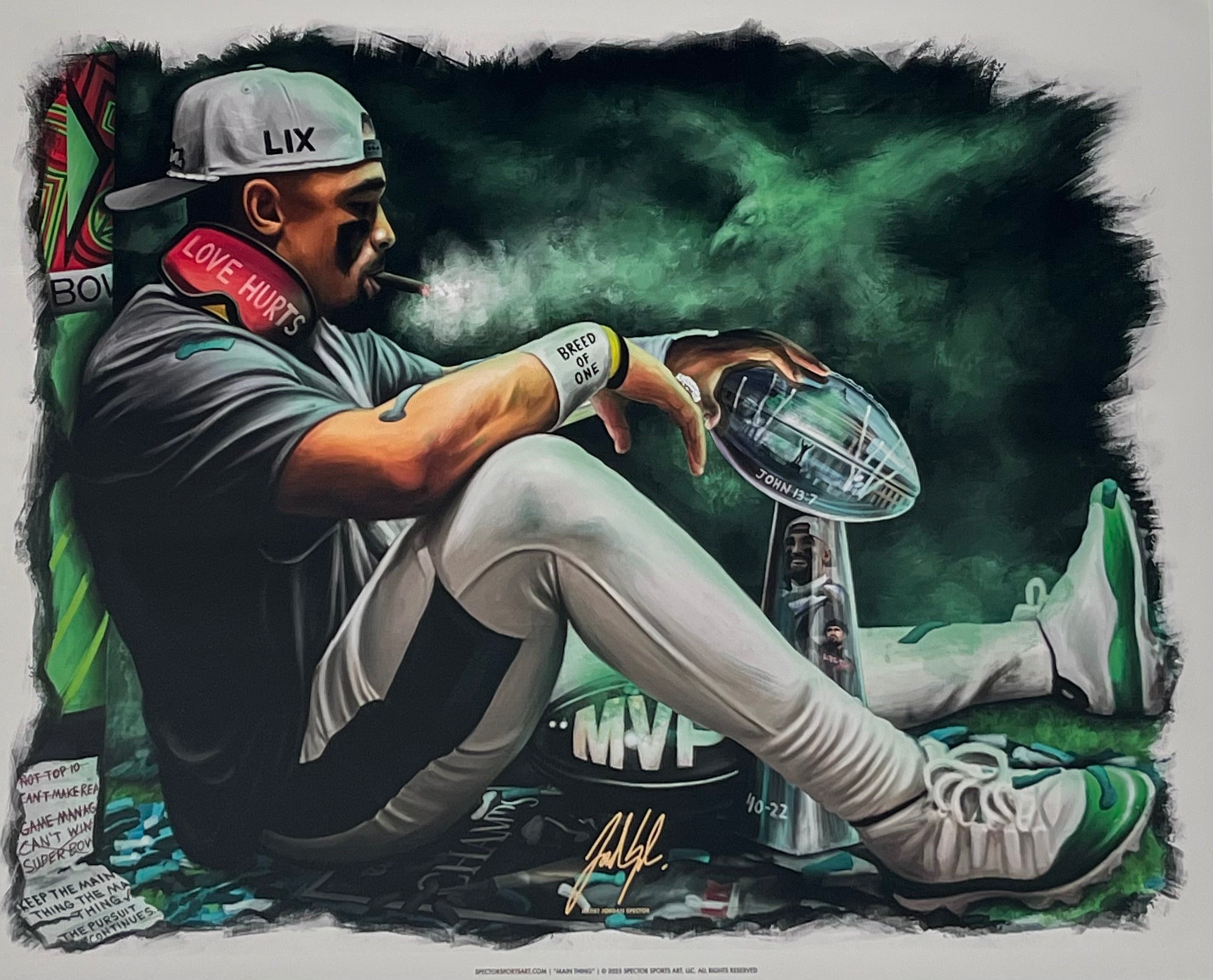 Spector Sports Art - Jalen Hurts - "Main Thing"