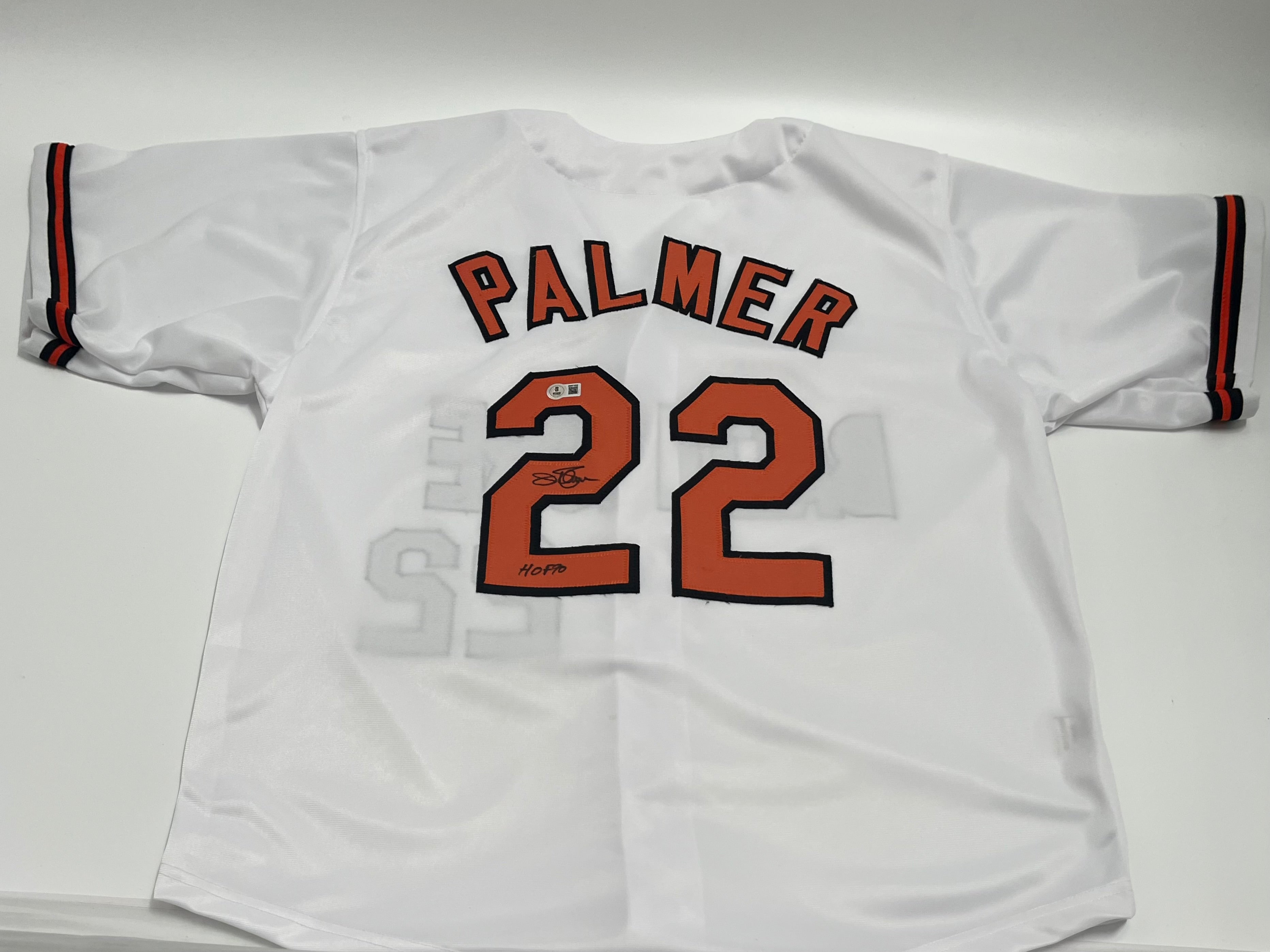 Jim Palmer Signed Jersey Inscribed "HOF 90" (Beckett)