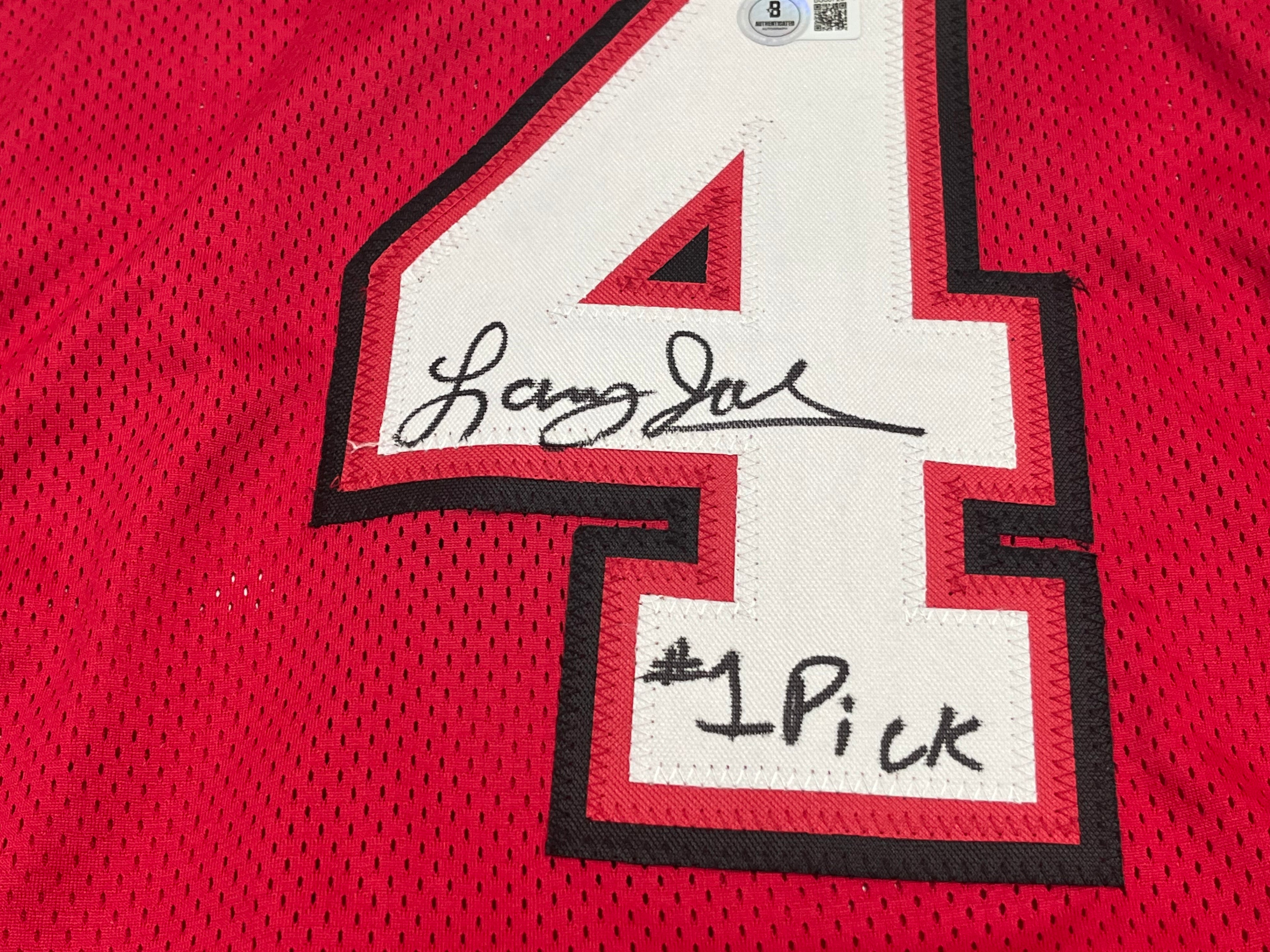 Larry Johnson Signed Jersey Inscribed "
