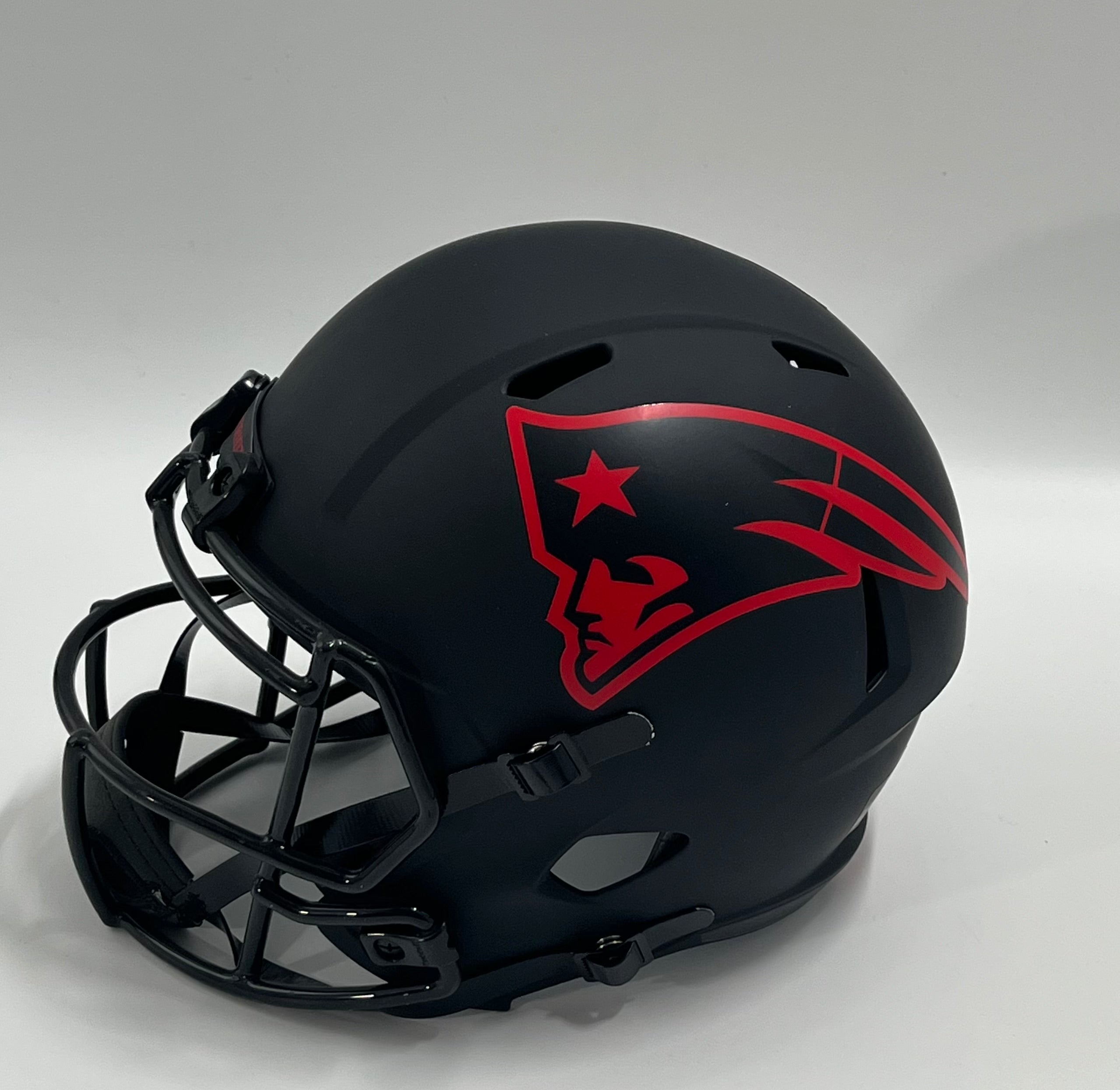 Tedy Bruschi Signed Patriots Full-Size Eclipse Alternate Speed Helmet (Beckett)