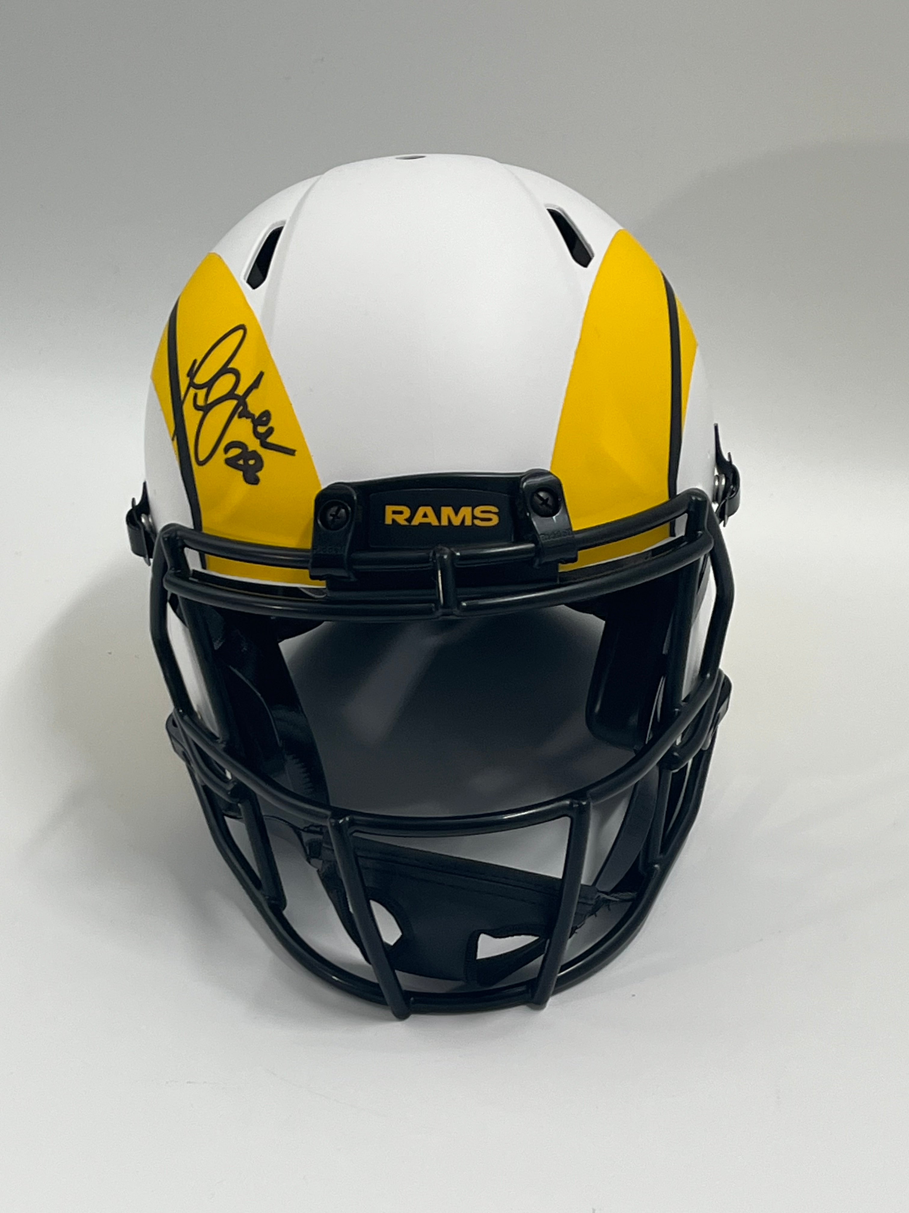 Marshall Faulk Signed Rams Full-Size Authentic On-Field Lunar Eclipse Alternate Speed Helmet (Beckett)