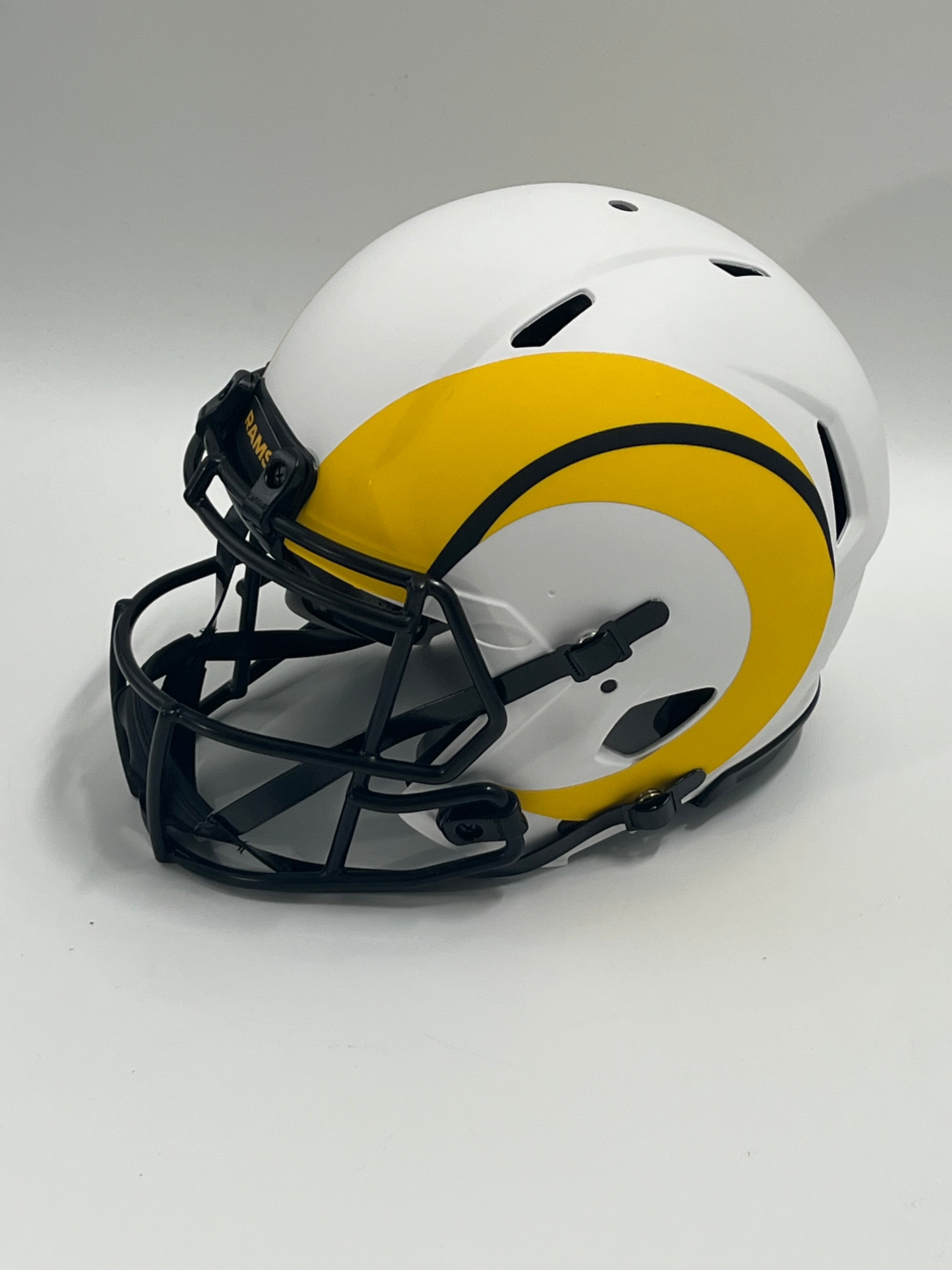 Marshall Faulk Signed Rams Full-Size Authentic On-Field Lunar Eclipse Alternate Speed Helmet (Beckett)