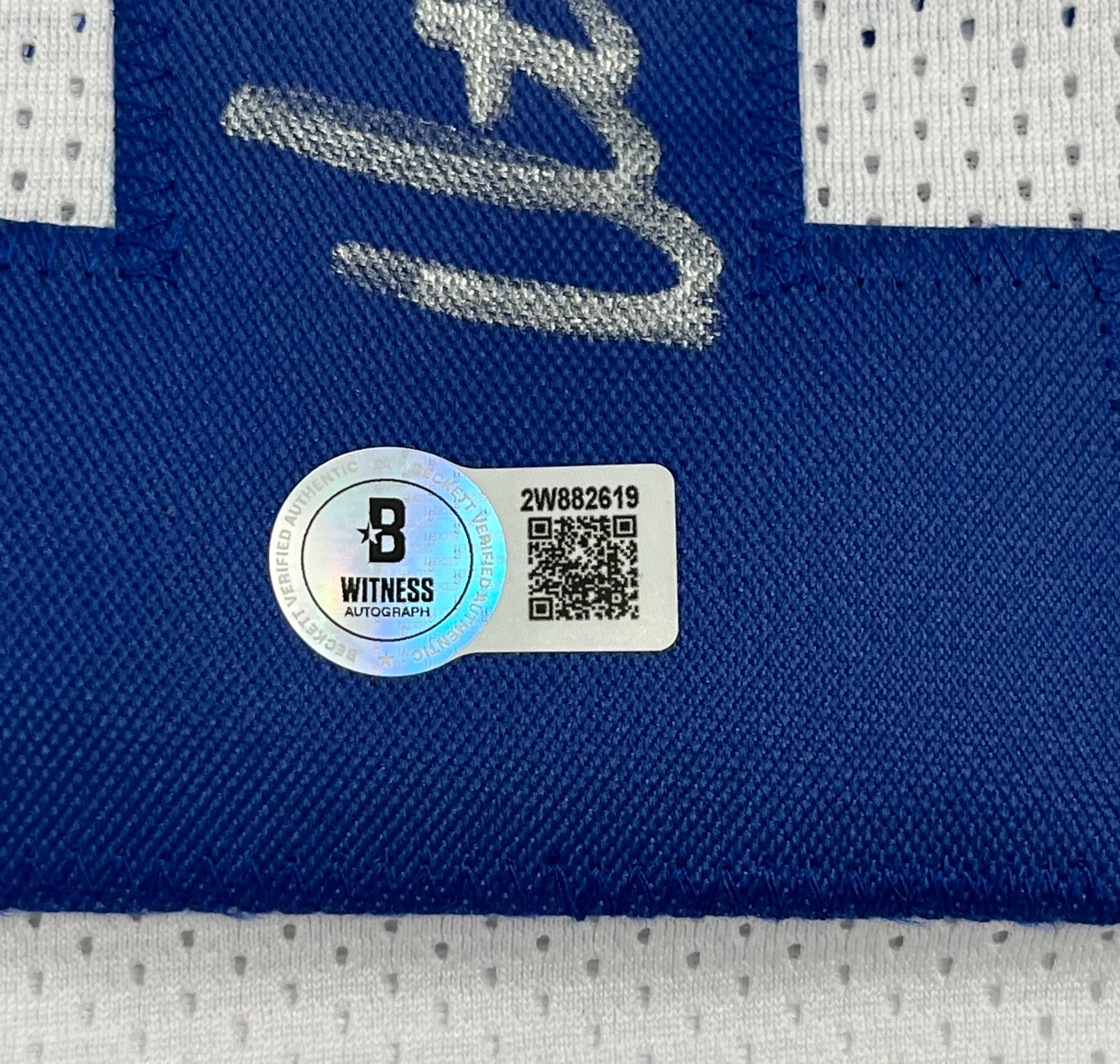 Danny White Signed Custom Jersey Inscribed "SB XII Champs" (Beckett)