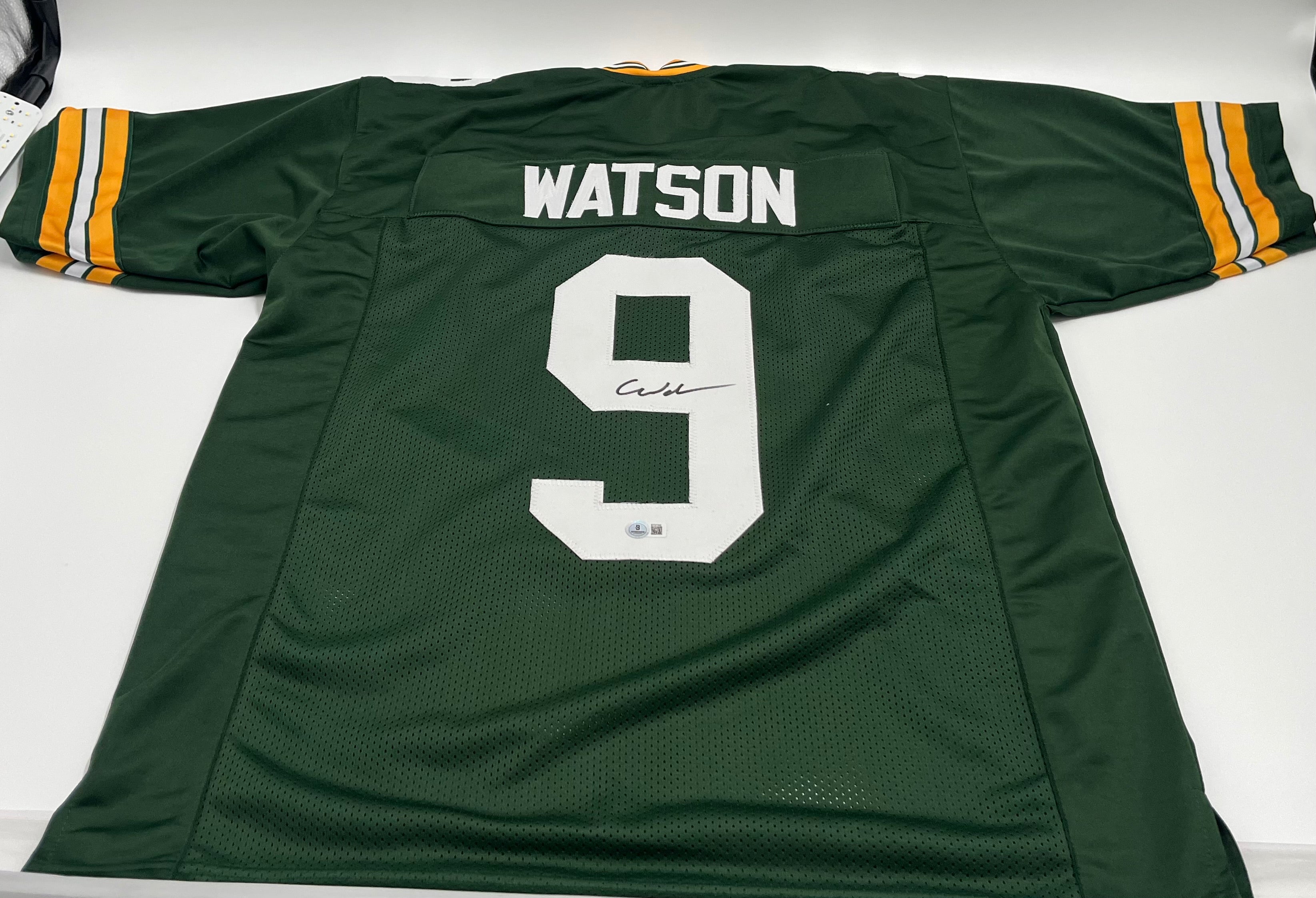 Christian Watson Signed Custom Jersey (Beckett)