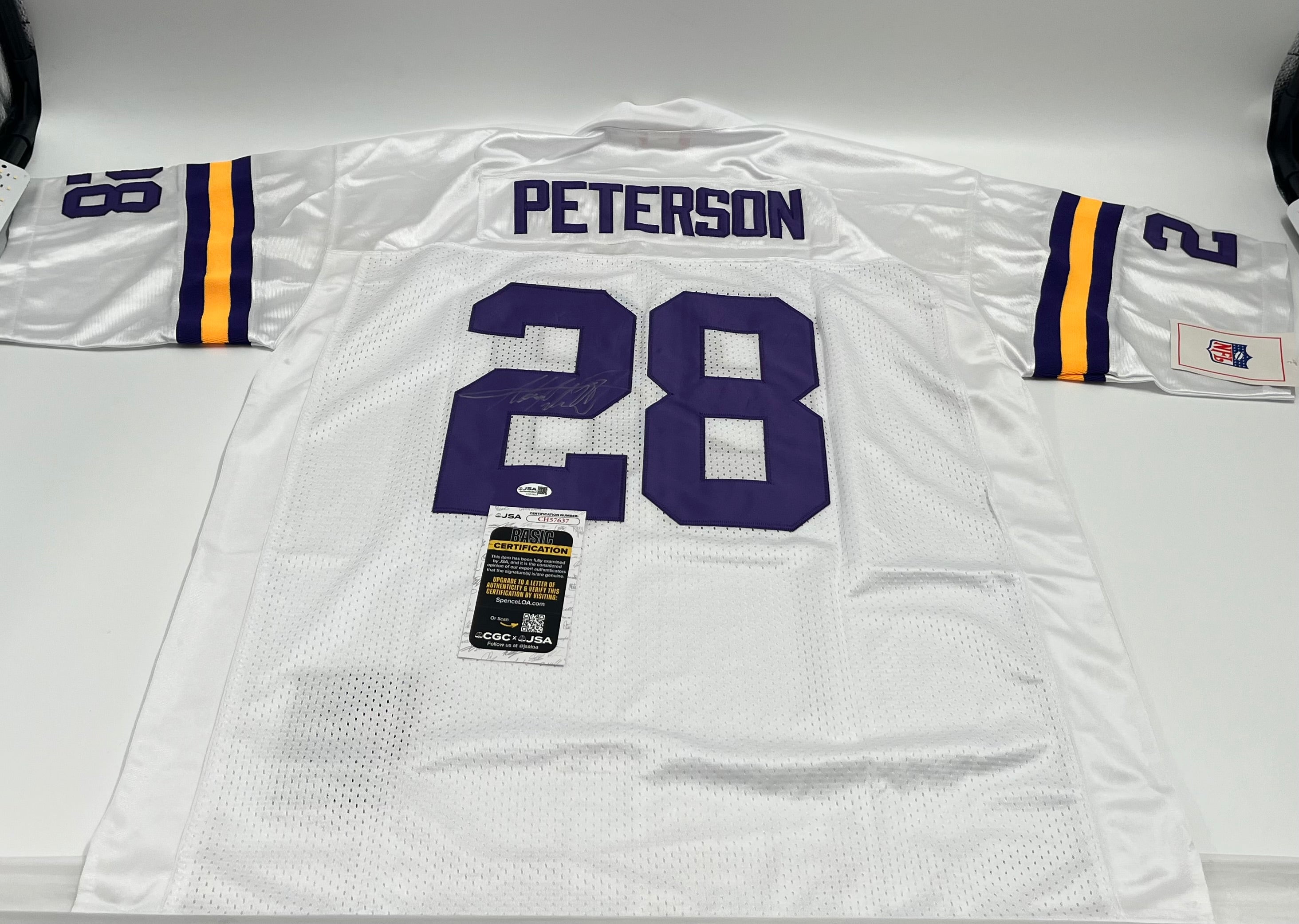Adrian Peterson Signed M&N Jersey (JSA)