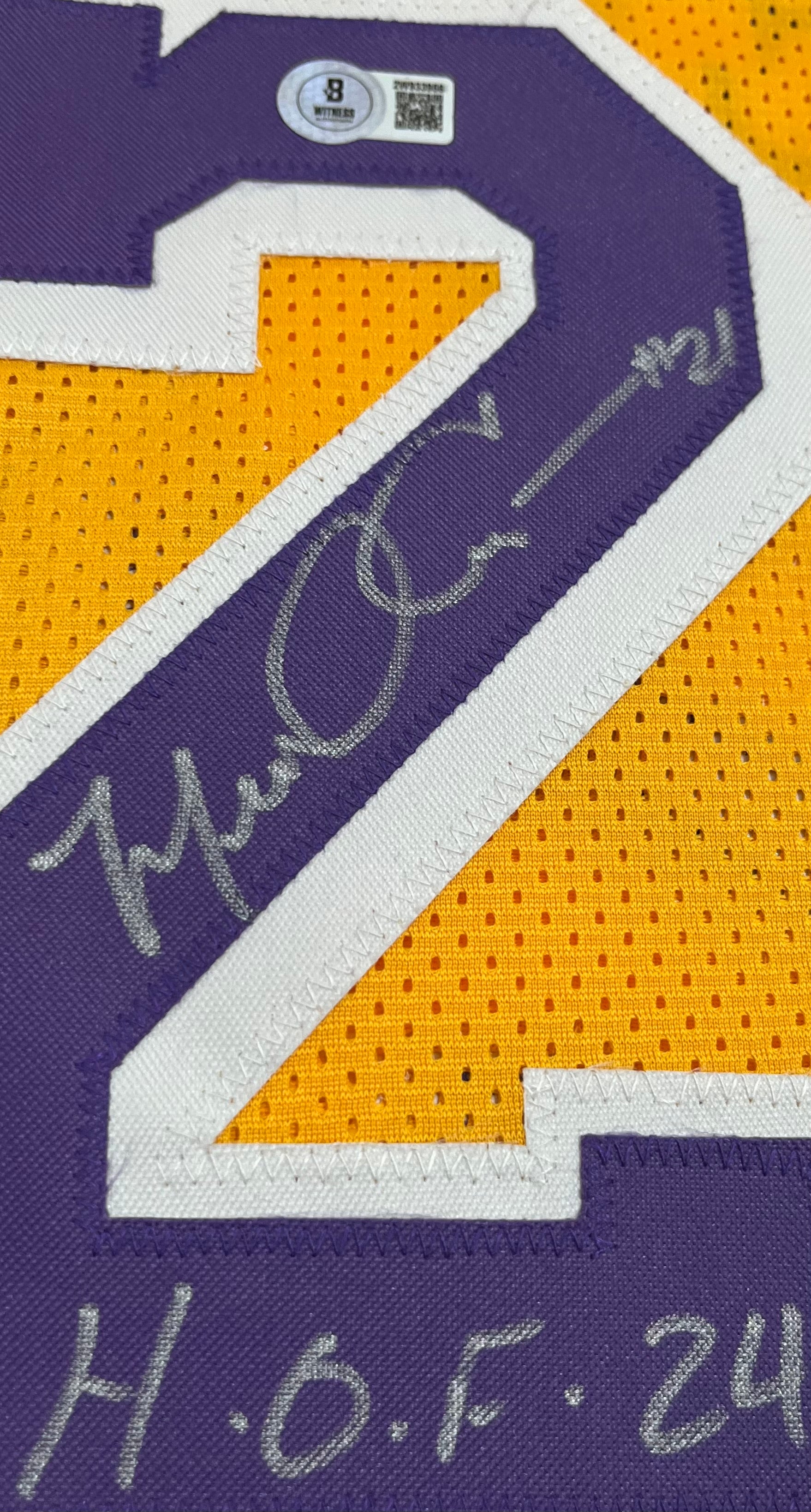 Michael Cooper Signed Jersey Inscribed "H.O.F. 24" (Beckett)