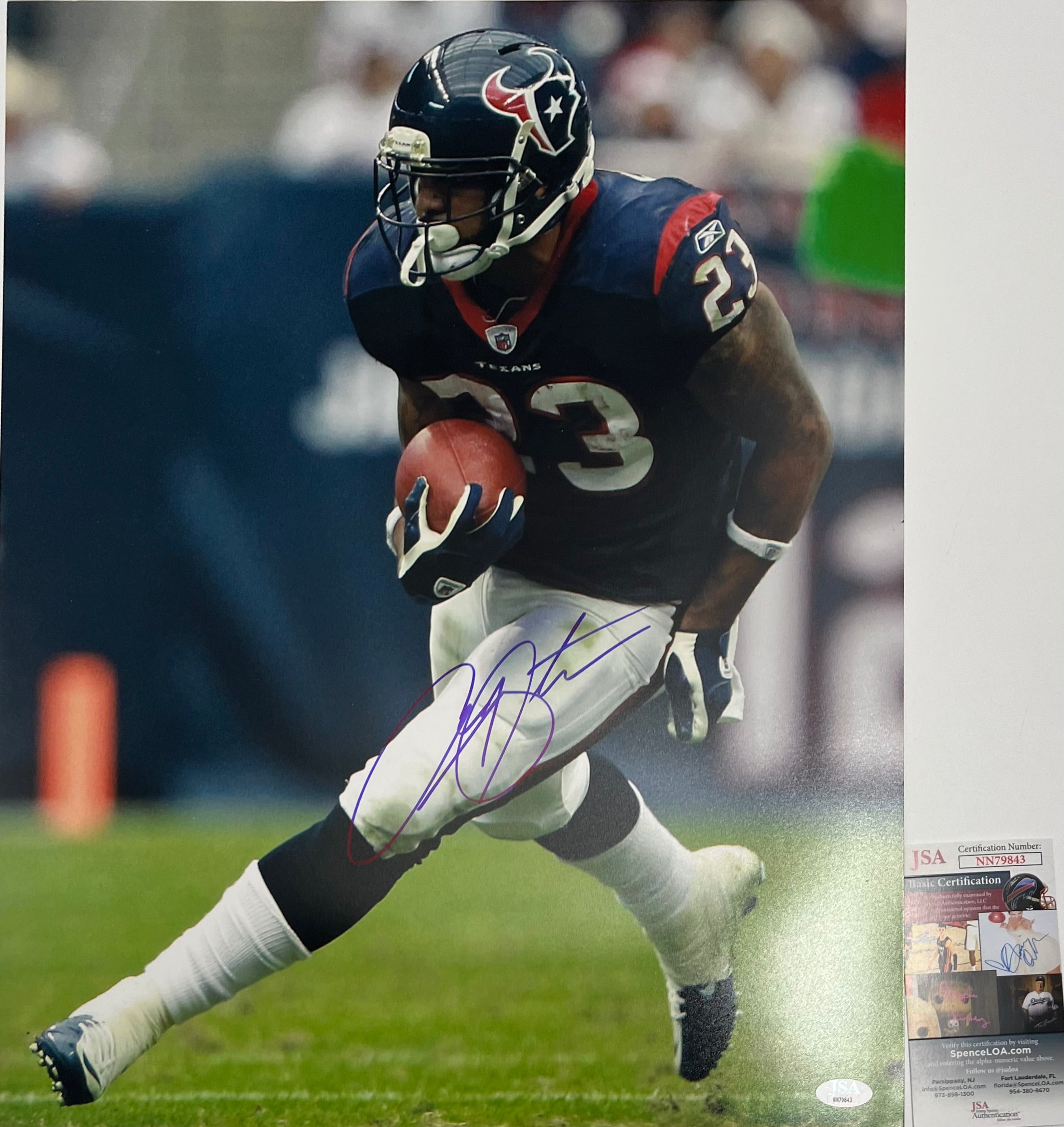 Arian Foster Signed Texans 16x20 Photo (JSA)