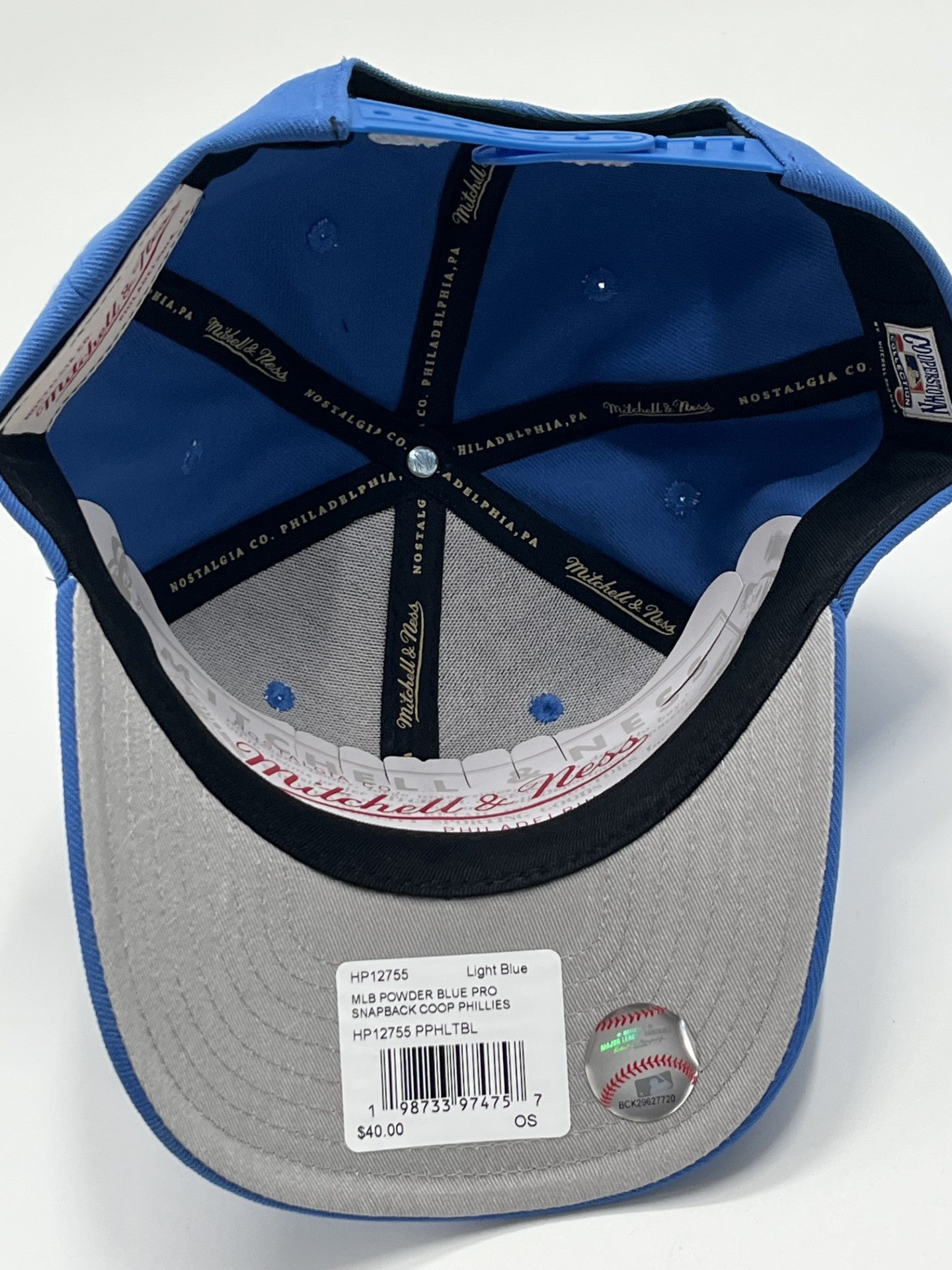 Mitchell & Ness MLB Powder Blue Pro Snapback Coop Phillies Hat
