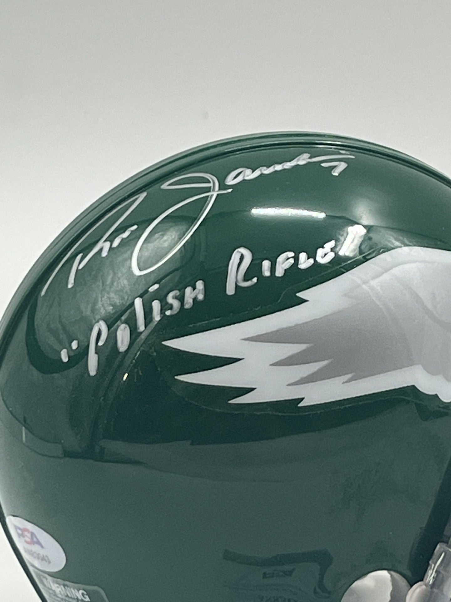 Ron Jaworski Signed Eagles Mini Helmet Inscribed "Polish Rifle" (PSA)