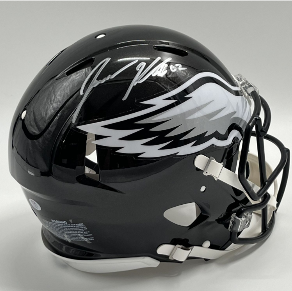 Jason Kelce Signed Riddell Black Full Size Speed Authentic Helmet (PSA)