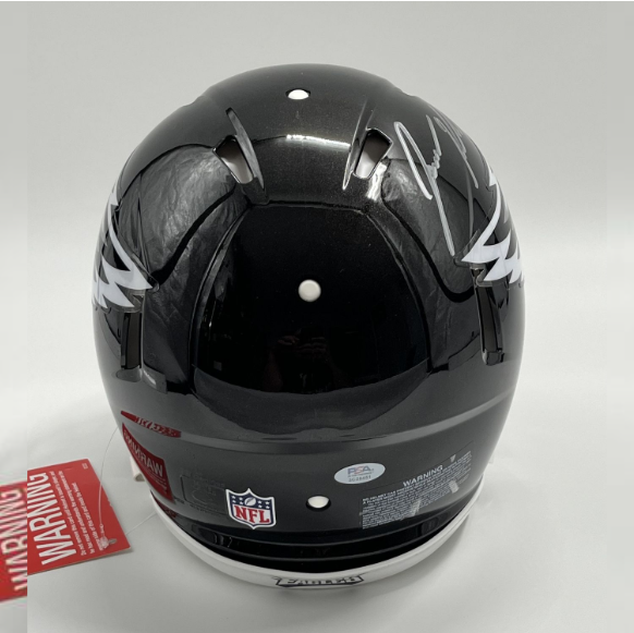 Jason Kelce Signed Riddell Black Full Size Speed Authentic Helmet (PSA)