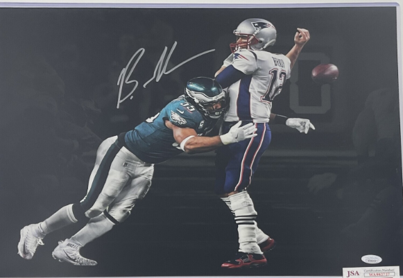 Brandon Graham Signed 16x20 Philadelphia Eagles Spotlight SB 52 Photo (JSA)