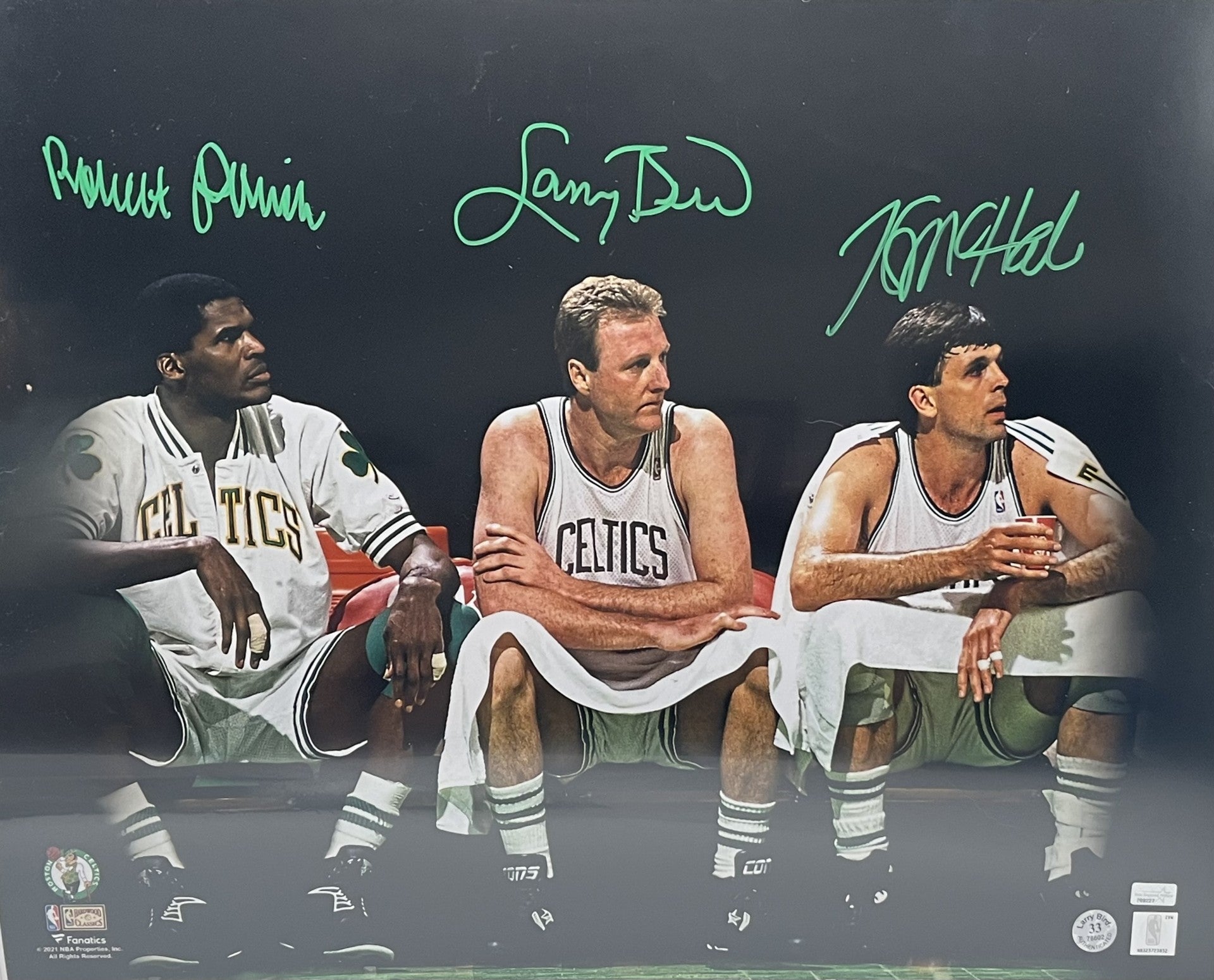 Boston Celtics signed by (3) 16x20 Photo (Bird & New England Picture)