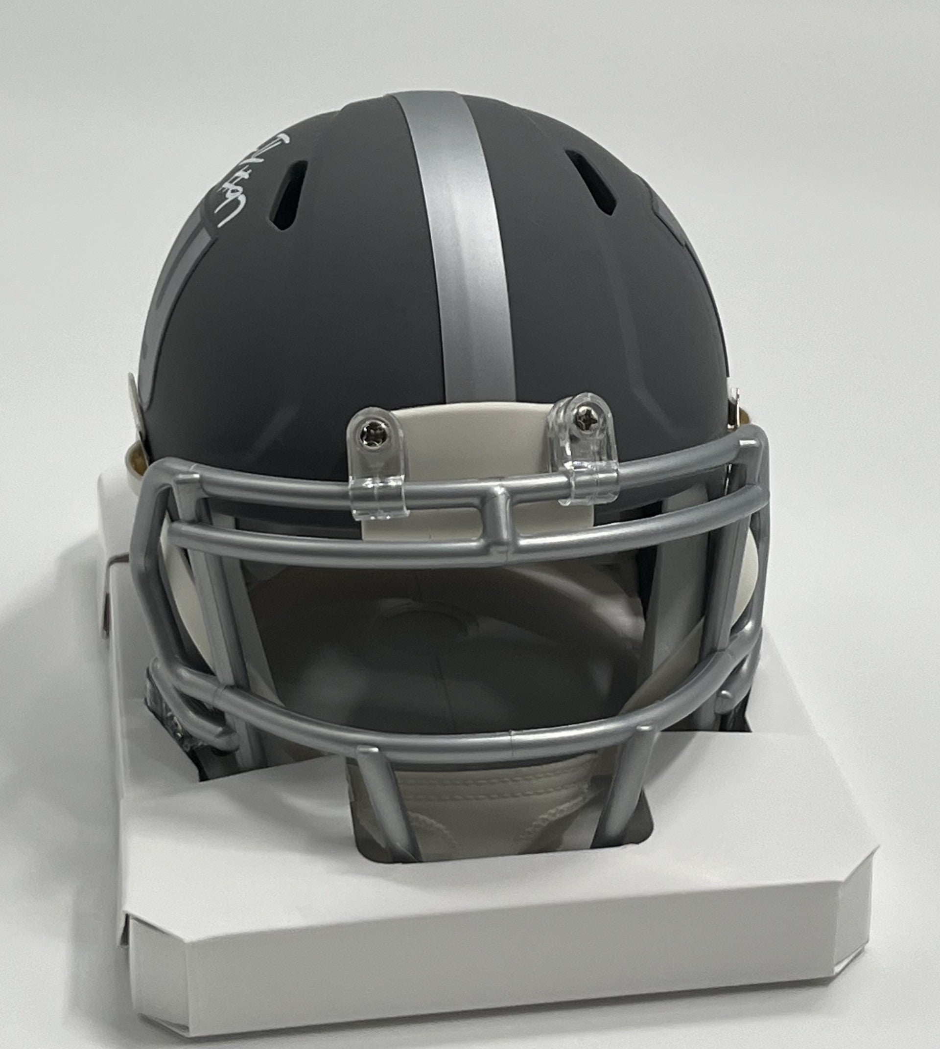 Dexter Lawrence II Signed Giants Slate Alternate Speed Mini Helmet (Beckett)