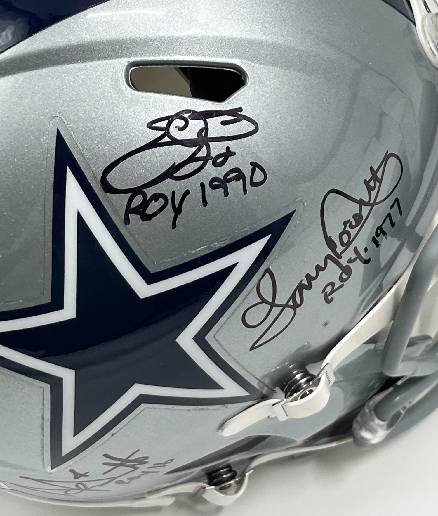 Cowboys FS Authentic Speed Helmet w/ 4 sig &amp; ROY Inscriptions (Beckett)