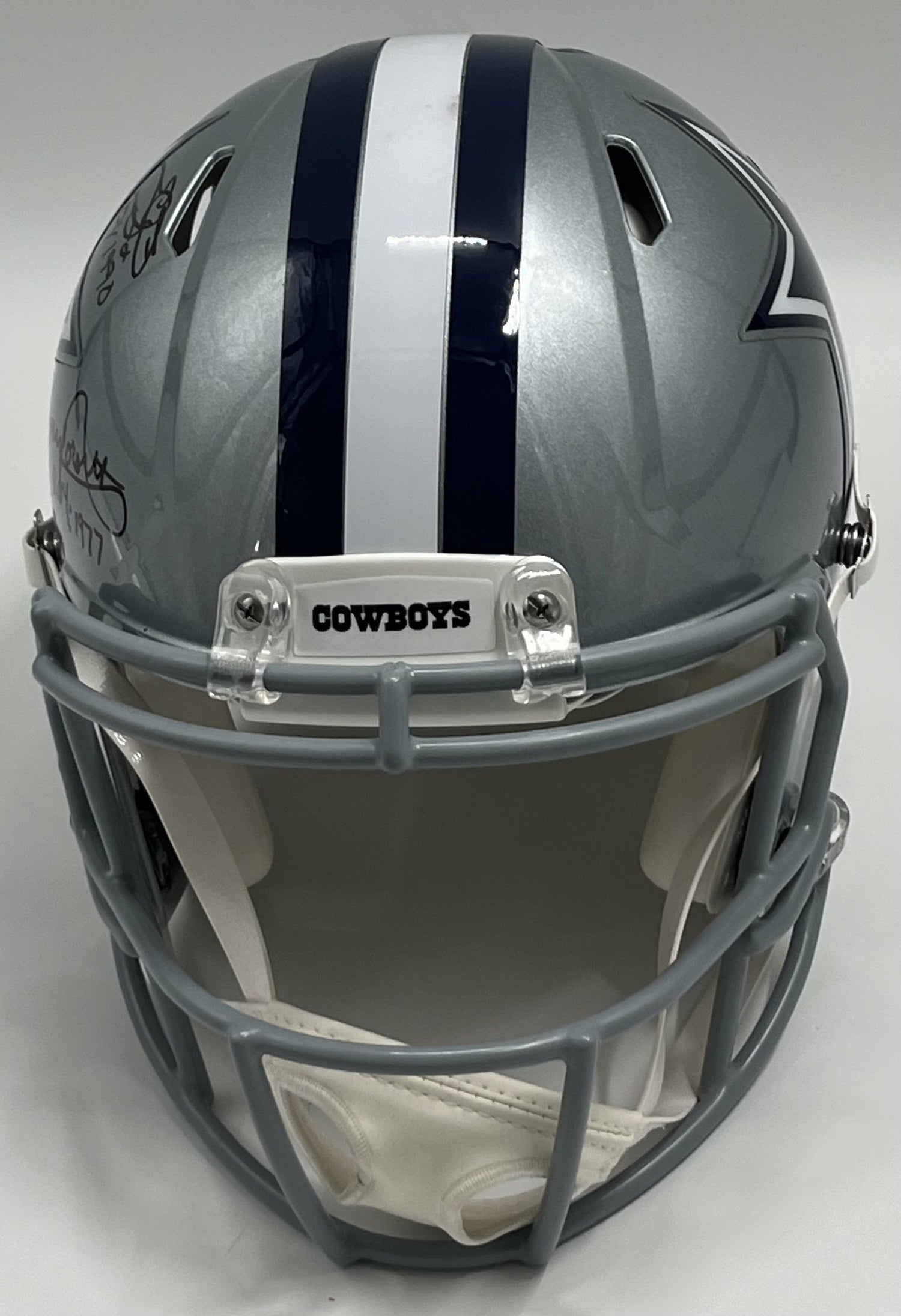 Cowboys FS Authentic Speed Helmet w/ 4 sig &amp; ROY Inscriptions (Beckett)
