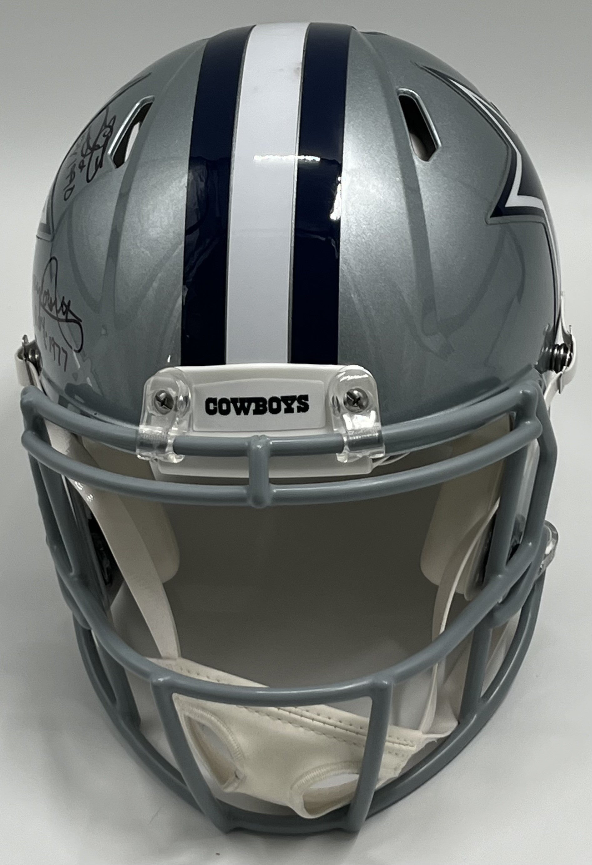 Cowboys FS Authentic Speed Helmet w/ 4 sig &amp; ROY Inscriptions (Beckett)