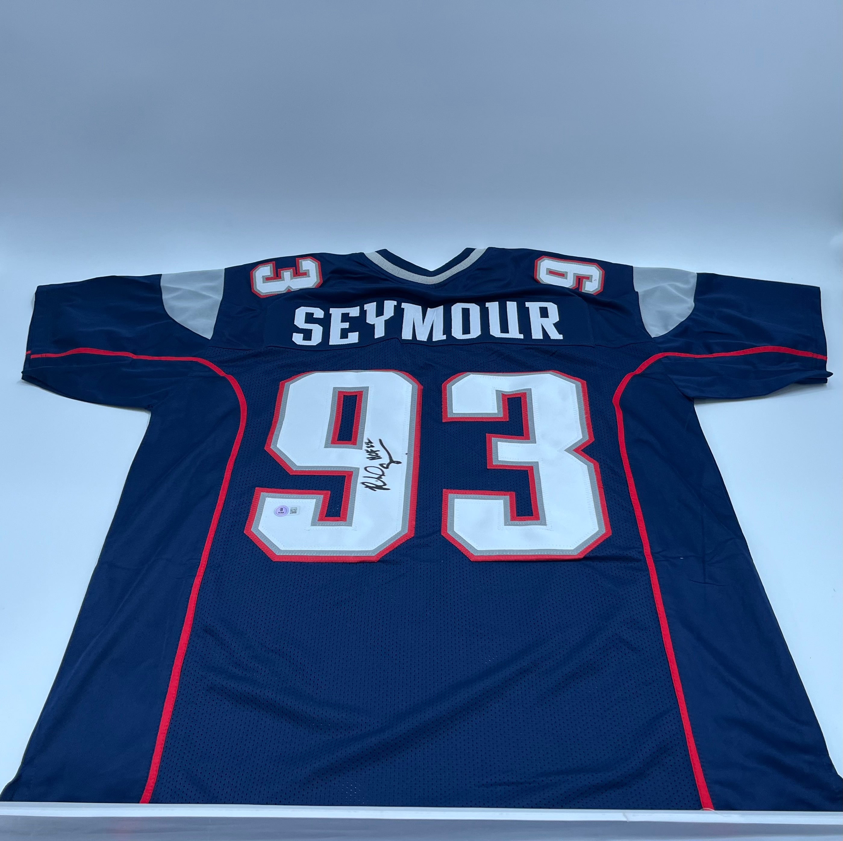 Richard Seymour Signed Jersey Inscr &quot;HOF 22&quot; (Beckett)