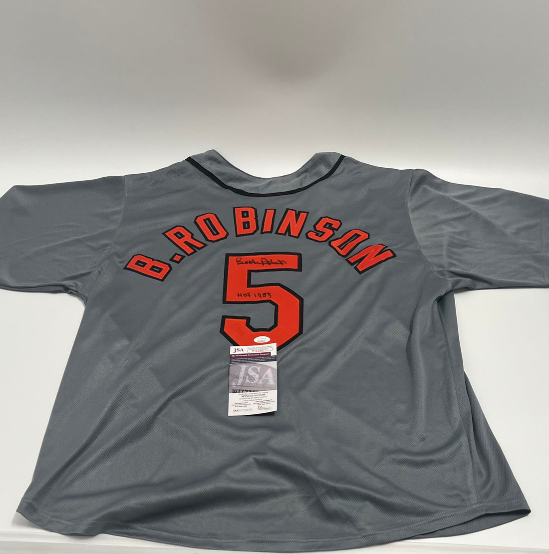 Brooks Robinson Signed Jersey Inscribed &quot;HOF 1983&quot; (JSA)