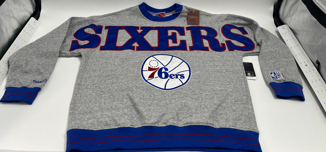 NBA Full Field Satin Fleece Crew Logo 76ers