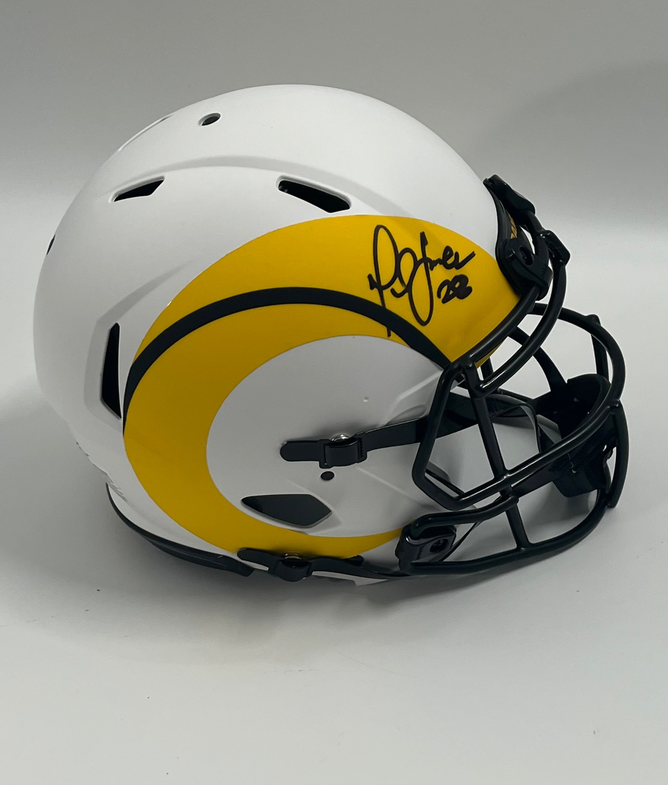 Marshall Faulk Signed Rams Full-Size Authentic On-Field Lunar Eclipse Alternate Speed Helmet (Beckett)