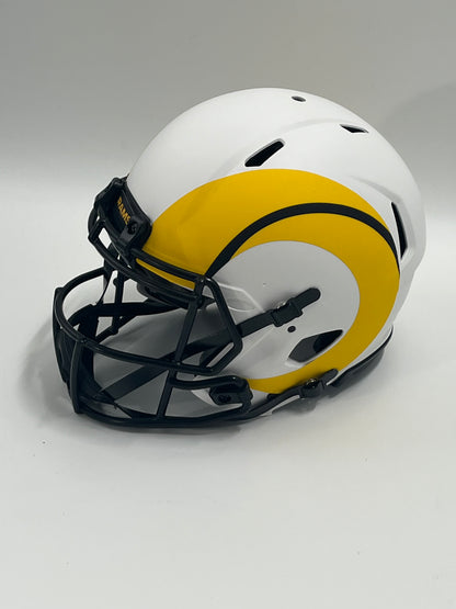 Marshall Faulk Signed Rams Full-Size Authentic On-Field Lunar Eclipse Alternate Speed Helmet (Beckett)