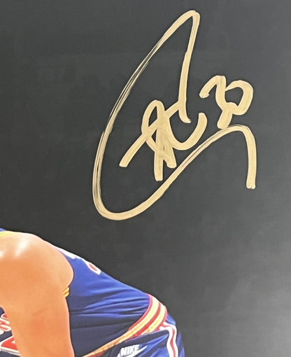 Steph Curry Signed Warriors 16x20 Photo (w/LeBron) (JSA)
