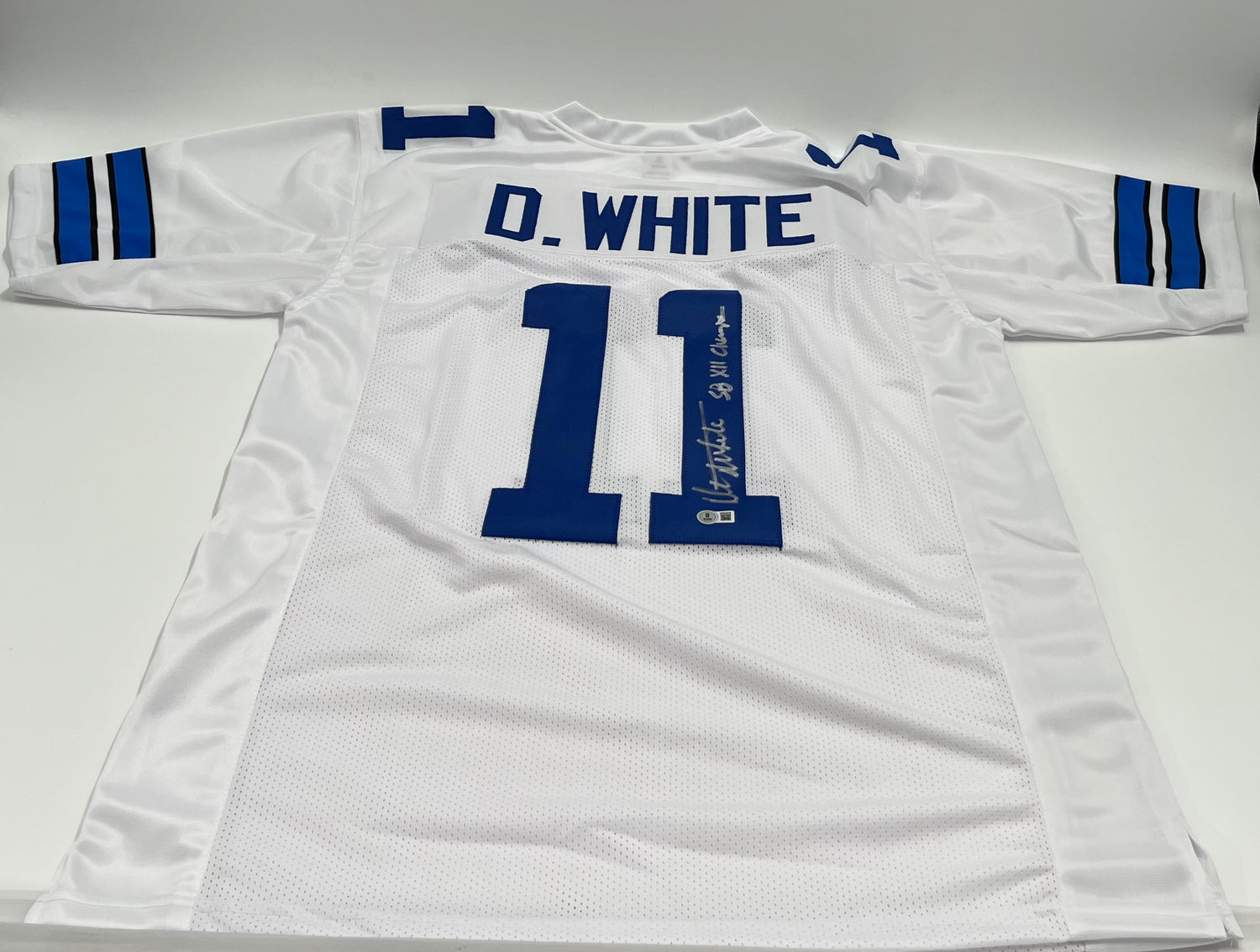 Danny White Signed Custom Jersey Inscribed &quot;SB XII Champs&quot; (Beckett)