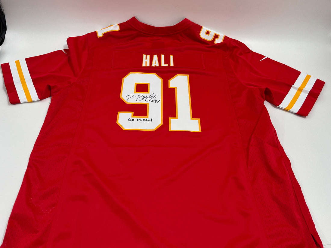 Tamba Hali Signed Chiefs Nike Authentic Jersey Inscribed &quot;6X Pro Bowl&quot; (Beckett)