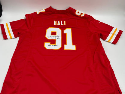 Tamba Hali Signed Chiefs Nike Authentic Jersey Inscribed "6X Pro Bowl" (Beckett)