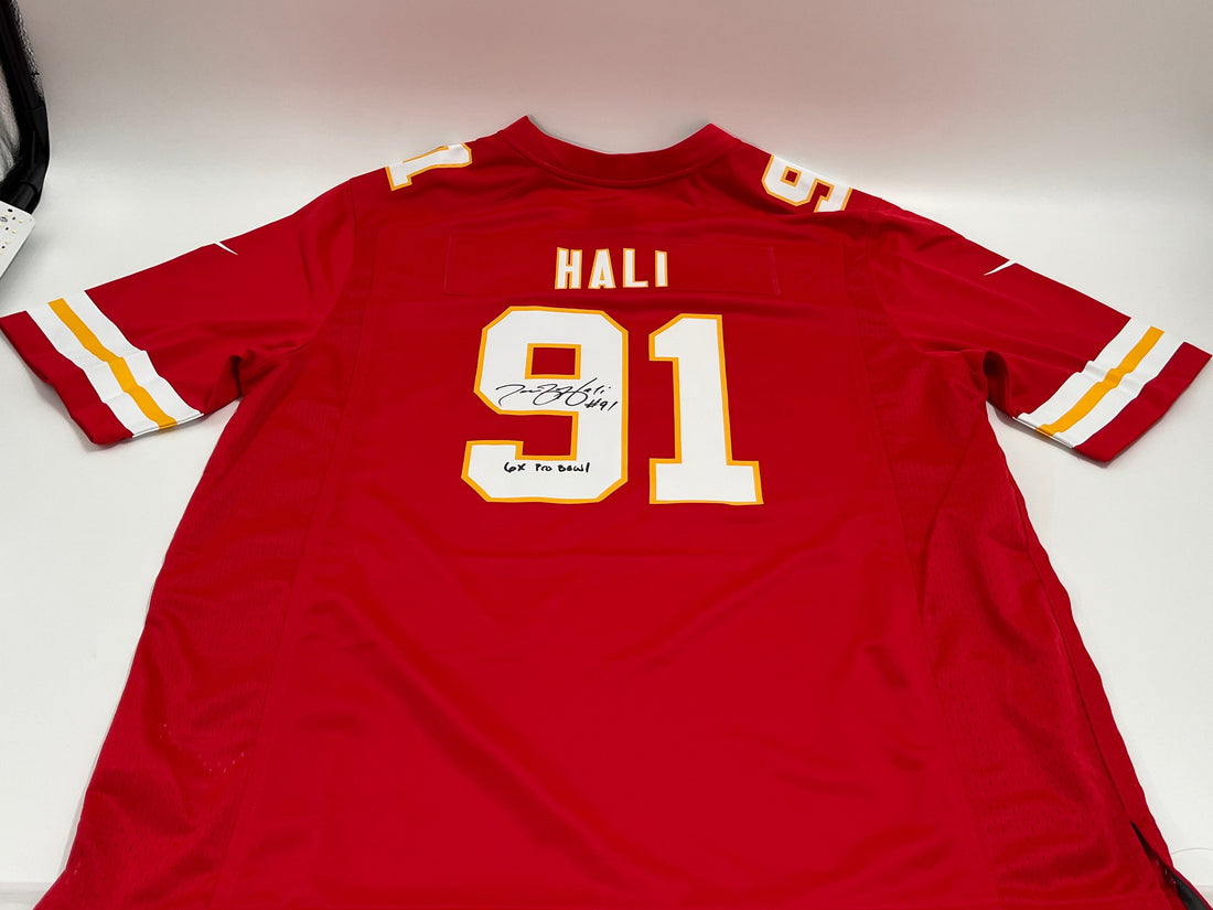 Tamba Hali Signed Chiefs Nike Authentic Jersey Inscribed &quot;6X Pro Bowl&quot; (Beckett)