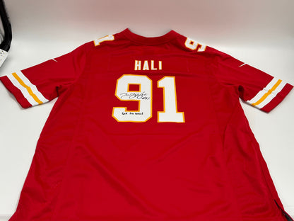 Tamba Hali Signed Chiefs Nike Authentic Jersey Inscribed "6X Pro Bowl" (Beckett)