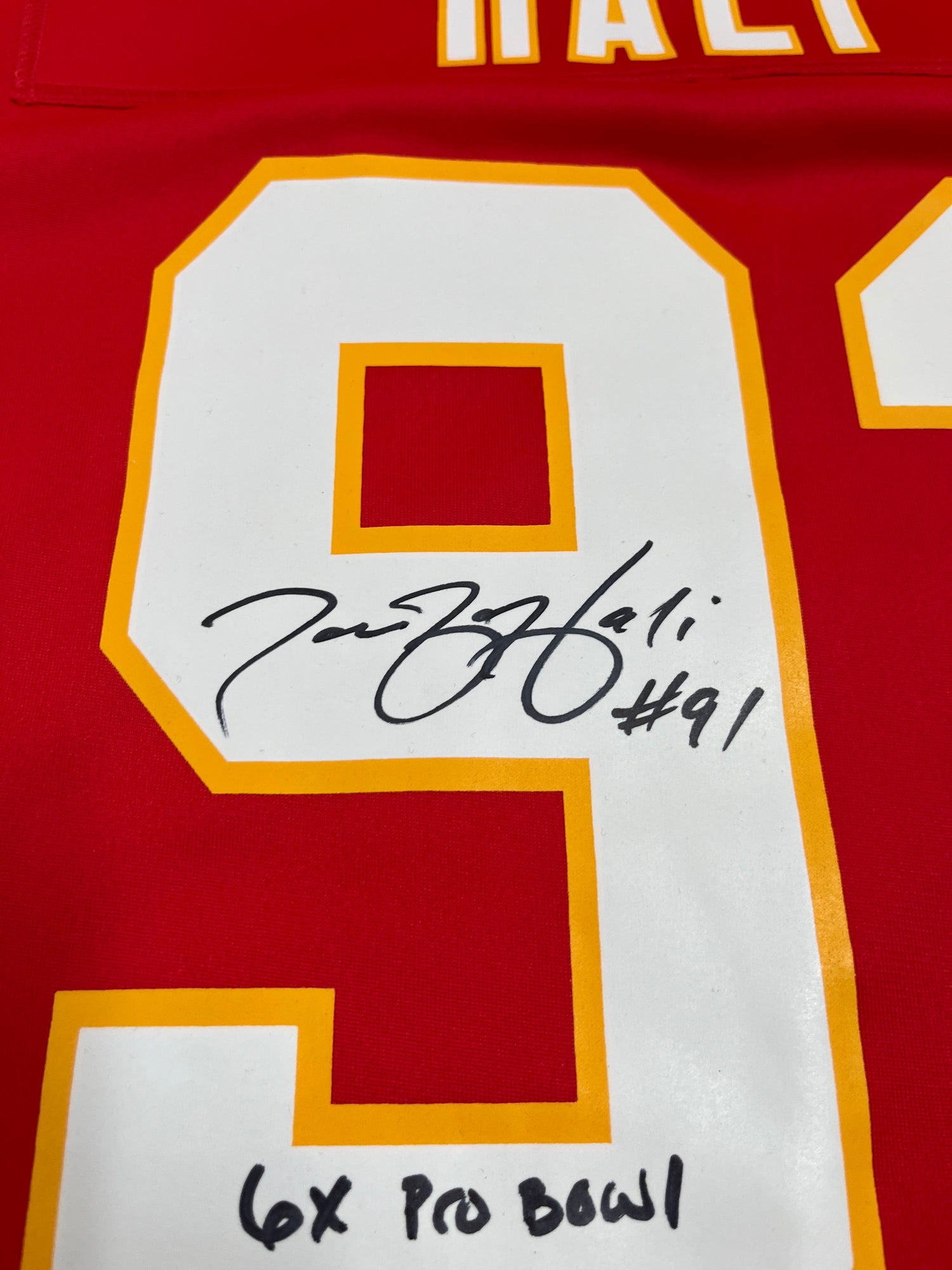 Tamba Hali Signed Chiefs Nike Authentic Jersey Inscribed "6X Pro Bowl" (Beckett)