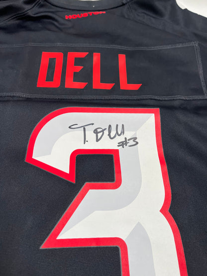 Tank Dell Signed Texans Nike Authentic Jersey (Beckett)+B19