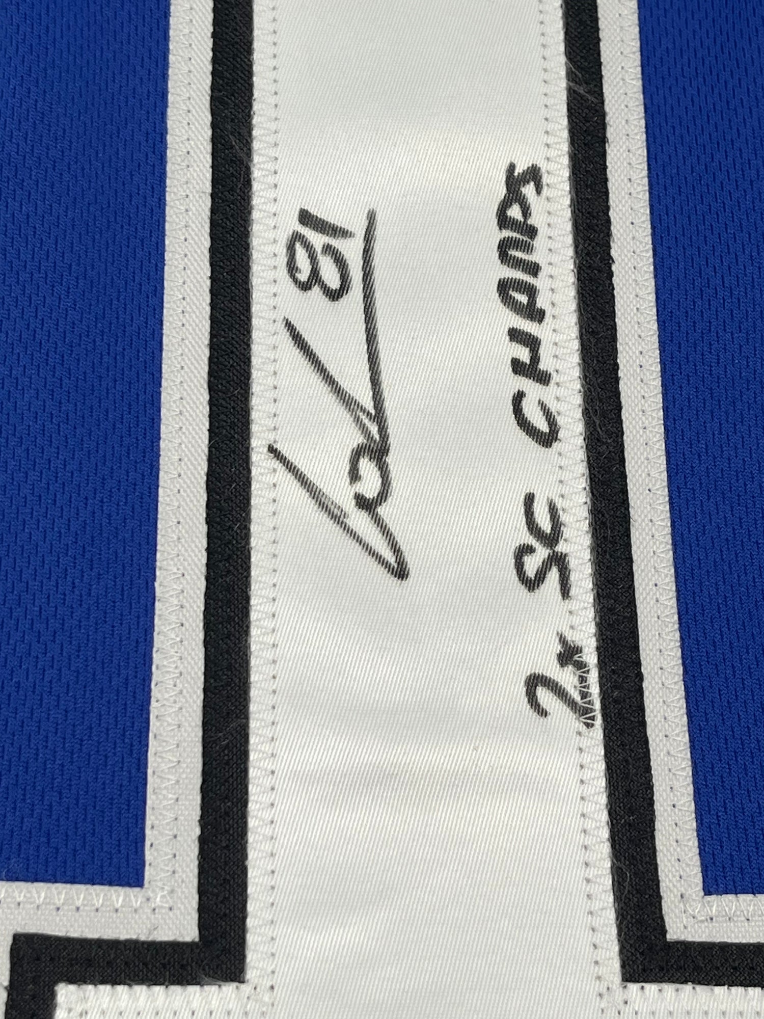 Erik Cernak Signed Custom Jersey Inscribed &quot;2x SC Champs&quot; (JSA)