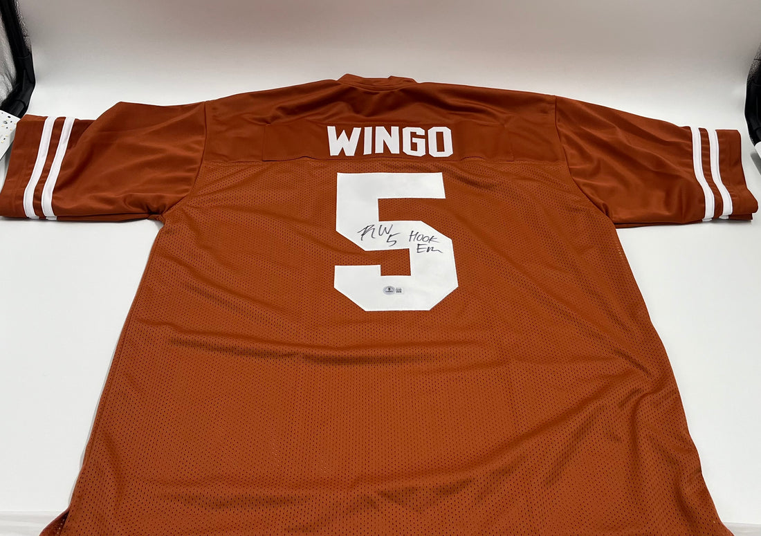 Ryan Wingo Signed Jersey Inscribed &quot;Hook Em&quot; (Beckett)