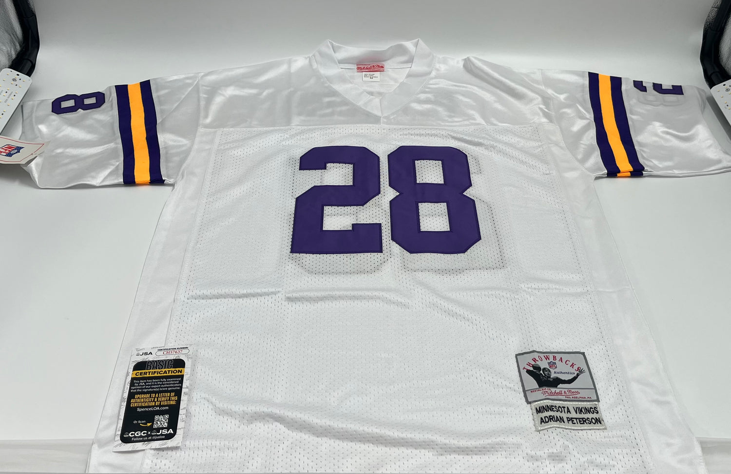 Adrian Peterson Signed M&amp;N Jersey (JSA)