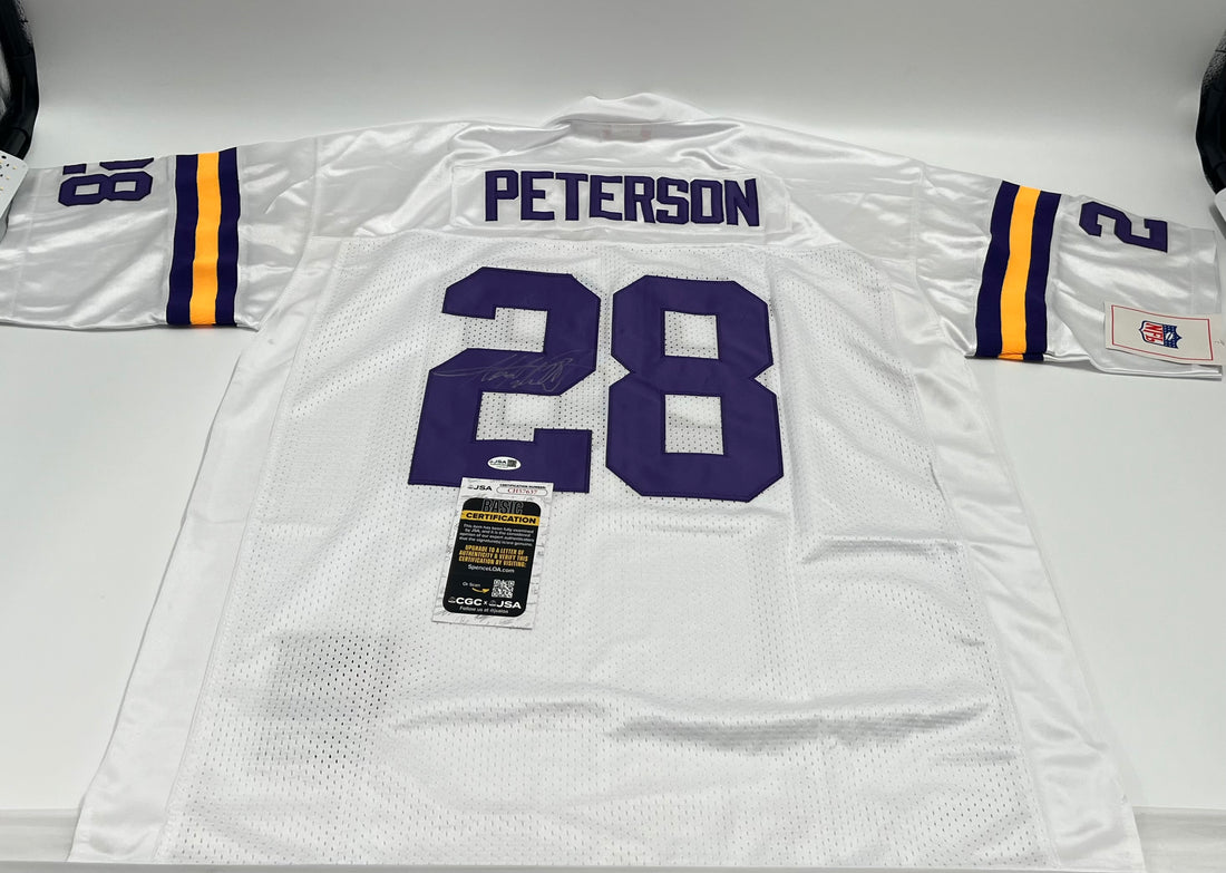 Adrian Peterson Signed M&amp;N Jersey (JSA)