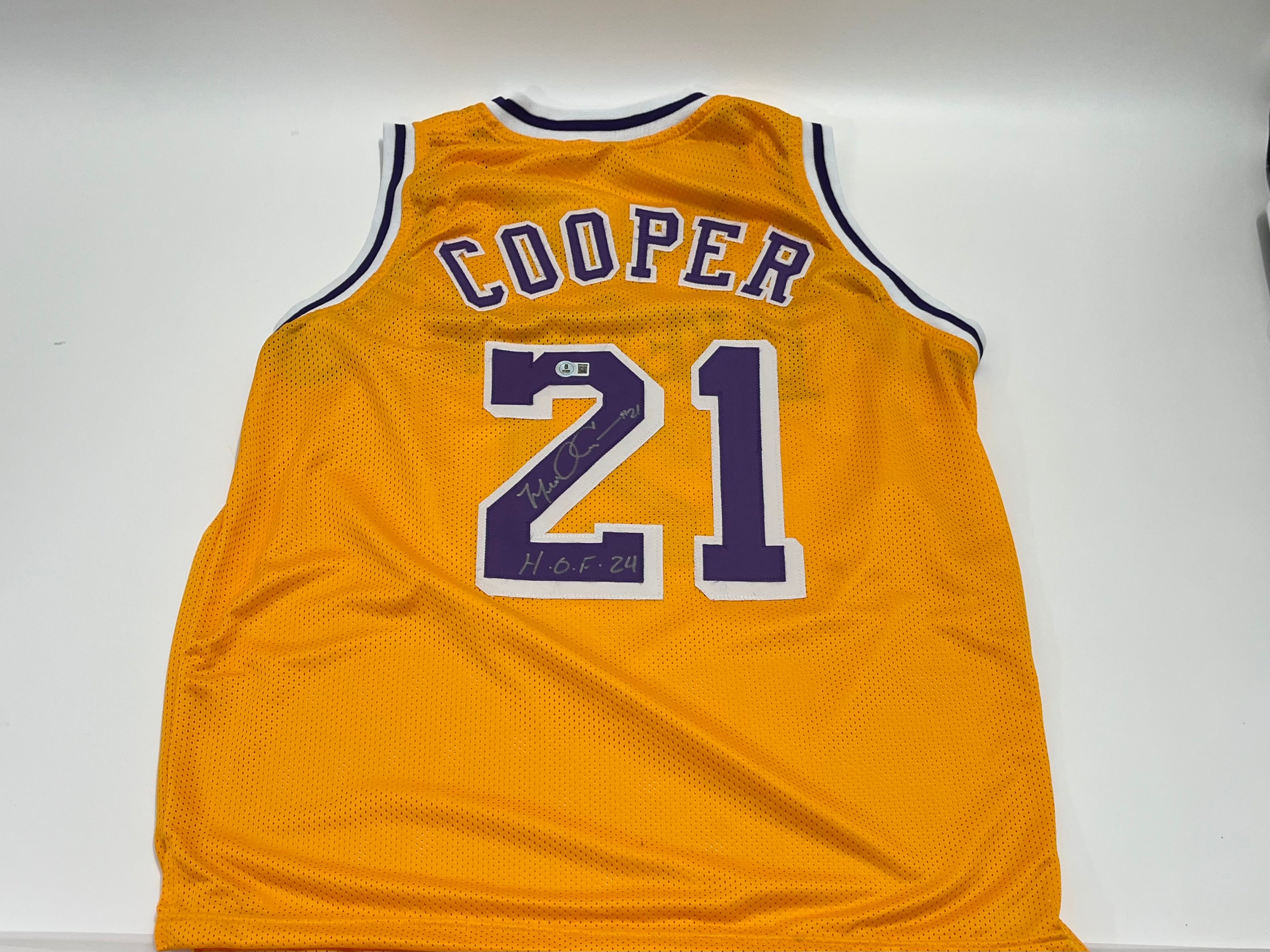 Michael Cooper Signed Jersey Inscribed &quot;H.O.F. 24&quot; (Beckett)