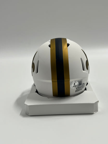 Drew Brees Signed Saints Lunar Eclipse Alternate Speed Mini Helmet Inscribed &quot;SB XLIV MVP&quot; (Beckett)