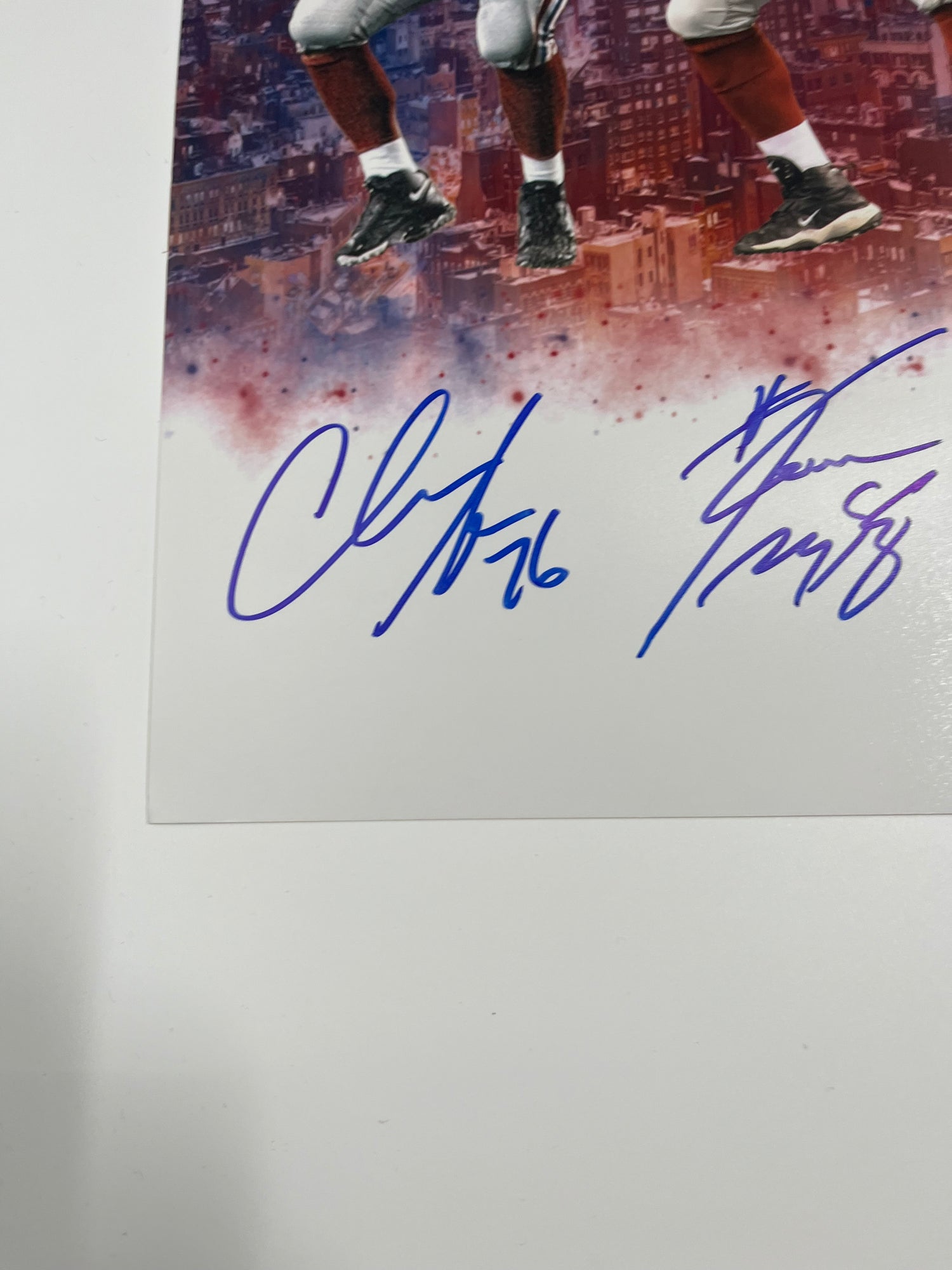 Giants Super Bowl XLII Champs 16x20 Photo Signed by (5) Inscribed &quot;SB XLII Champs&quot; (PSA)