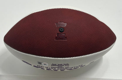 TJ Hockenson Signed Vikings Logo Football (Beckett)