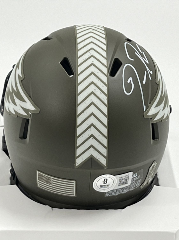 Jason Peters Signed Eagles STS Alt Spd MH (Beckett)