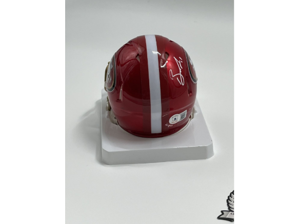 Brandon Aiyuk Signed 49ers Flash Alternate Speed Mini Helmet (Beckett)