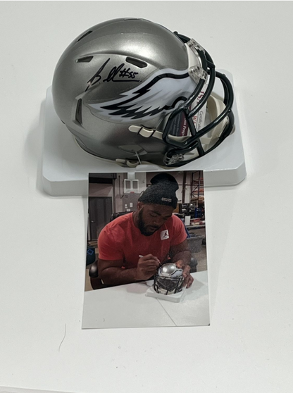 Brandon Graham Signed Eagles Flash Alternate Speed Mini Helmet (JSA)