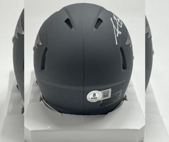 A.J. Brown Signed Eagles Slate Alternate Speed Mini Helmet (Beckett)