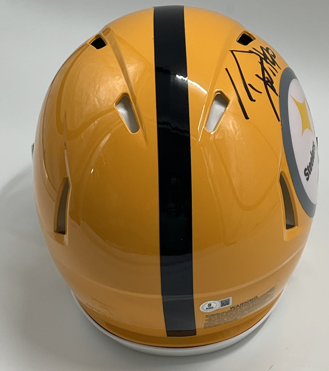 T. J. Watt Signed Steelers FS Authentic Throwback Alt Spd Helmet (Beckett)